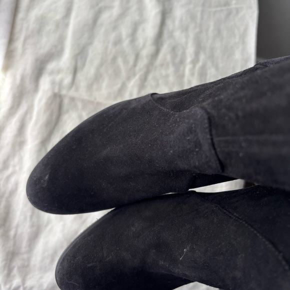 Stuart Weitzman Highland over the knee boot black suede‎ block Sz 7 - Picture 8 of 12